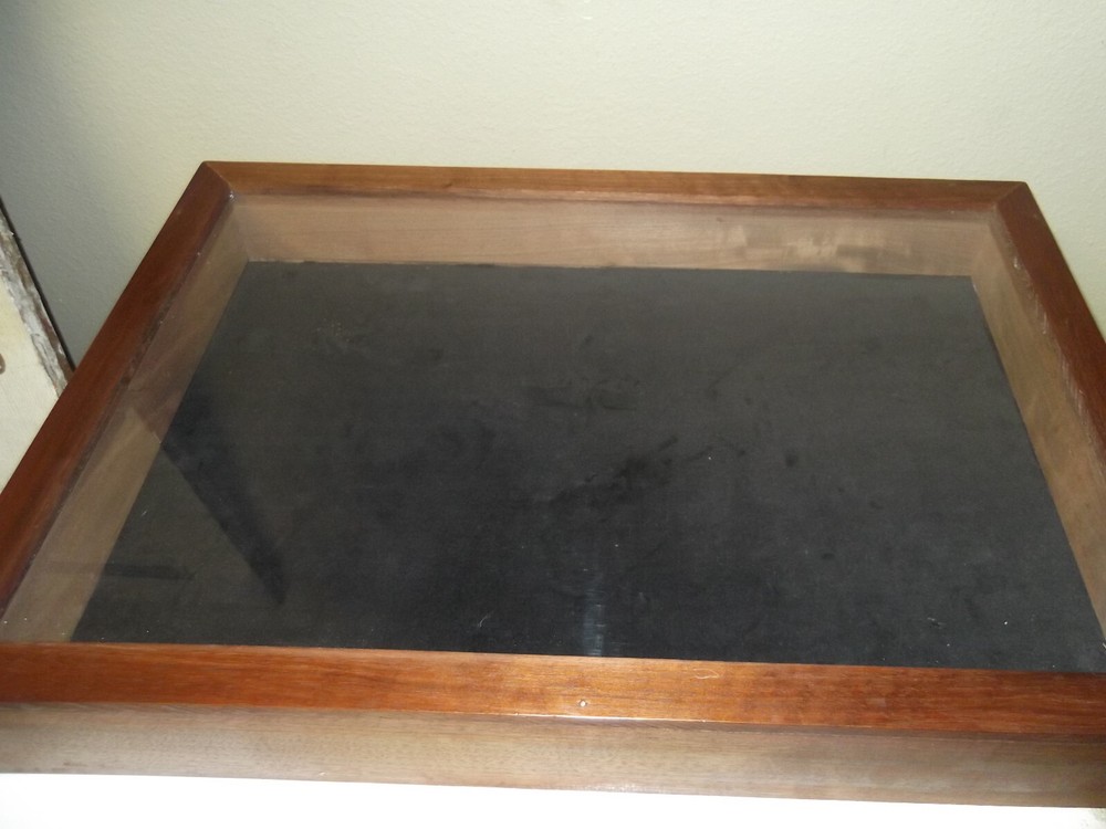 Handmade Solid Black Walnut Display/Shadow Box. 26"x18.5" Plexi Front.