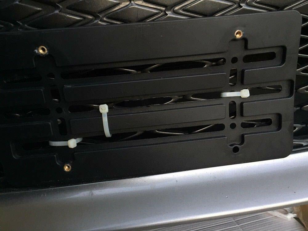 Universal License Plate Tag Holder Mounting Relocator Adapter Bumper Kit Bracket