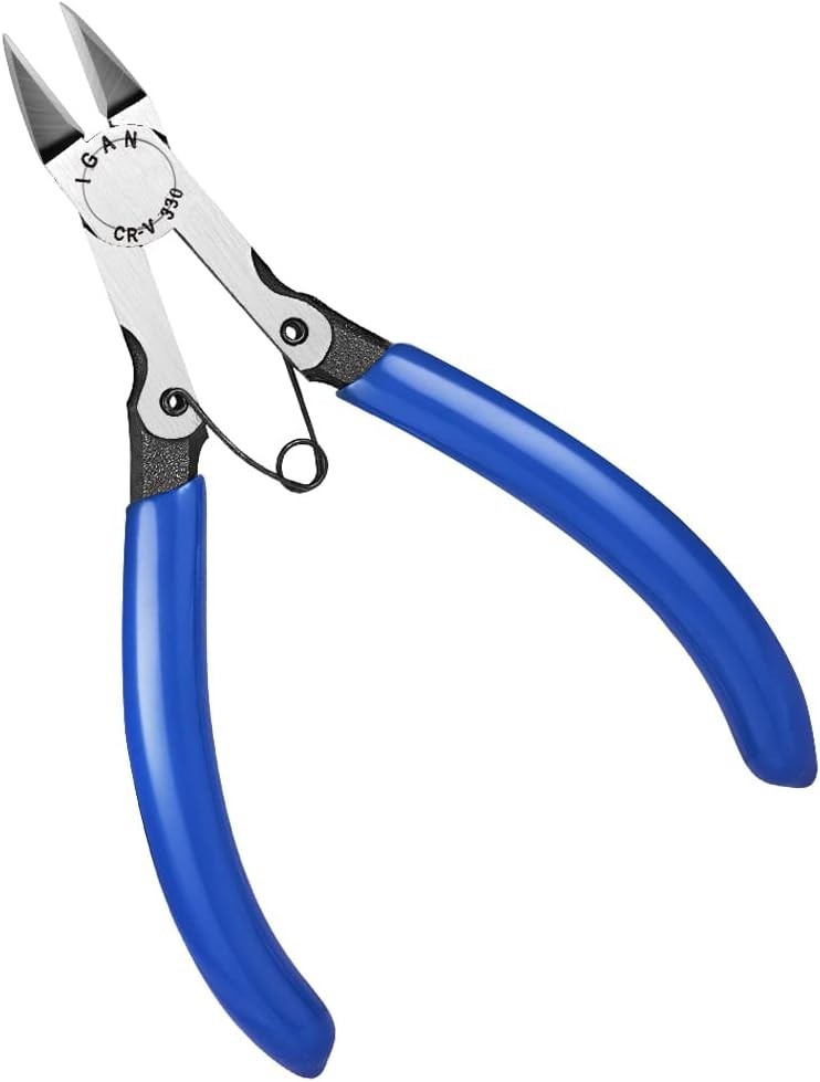 IGAN-330 Flush Cutters, Precision Wire Cutter, 5''x1, Blue