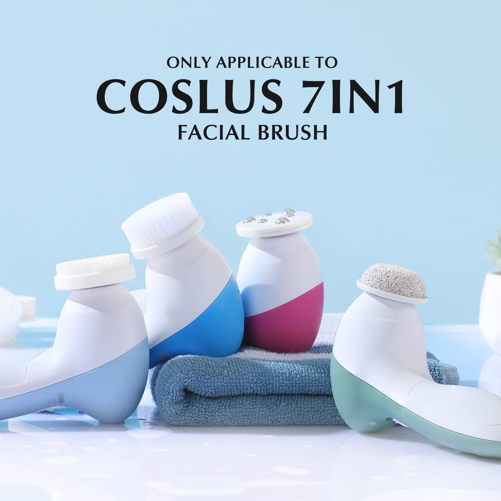 Compatible 7-in-1 Face Cleansing Brush Replacement Heads - 4 Pack
