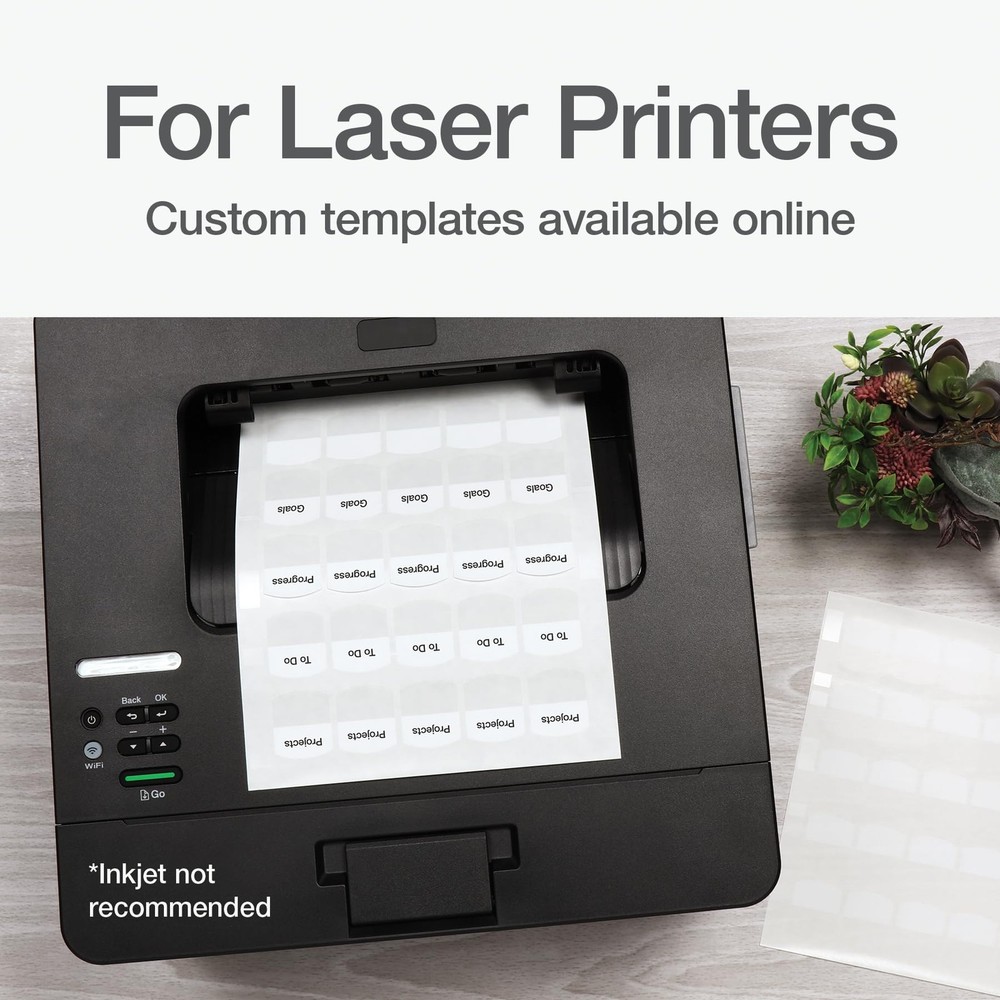 Laser Index Tabs, 375 Tabs, Permanent Adhesive, Customizable - Organize