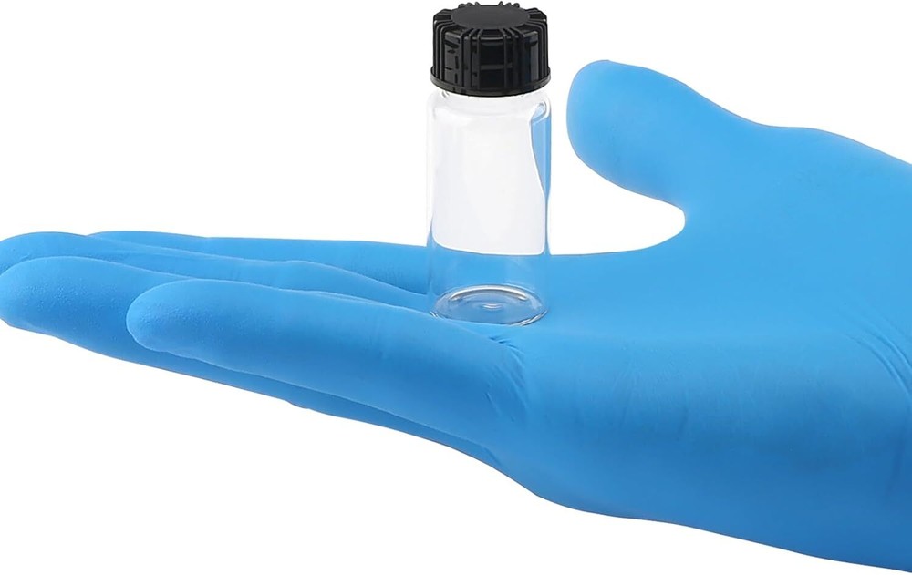 10 Pack 10ml Clear Glass Sample Vials Liquid Sampling Bottles with Screw Caps