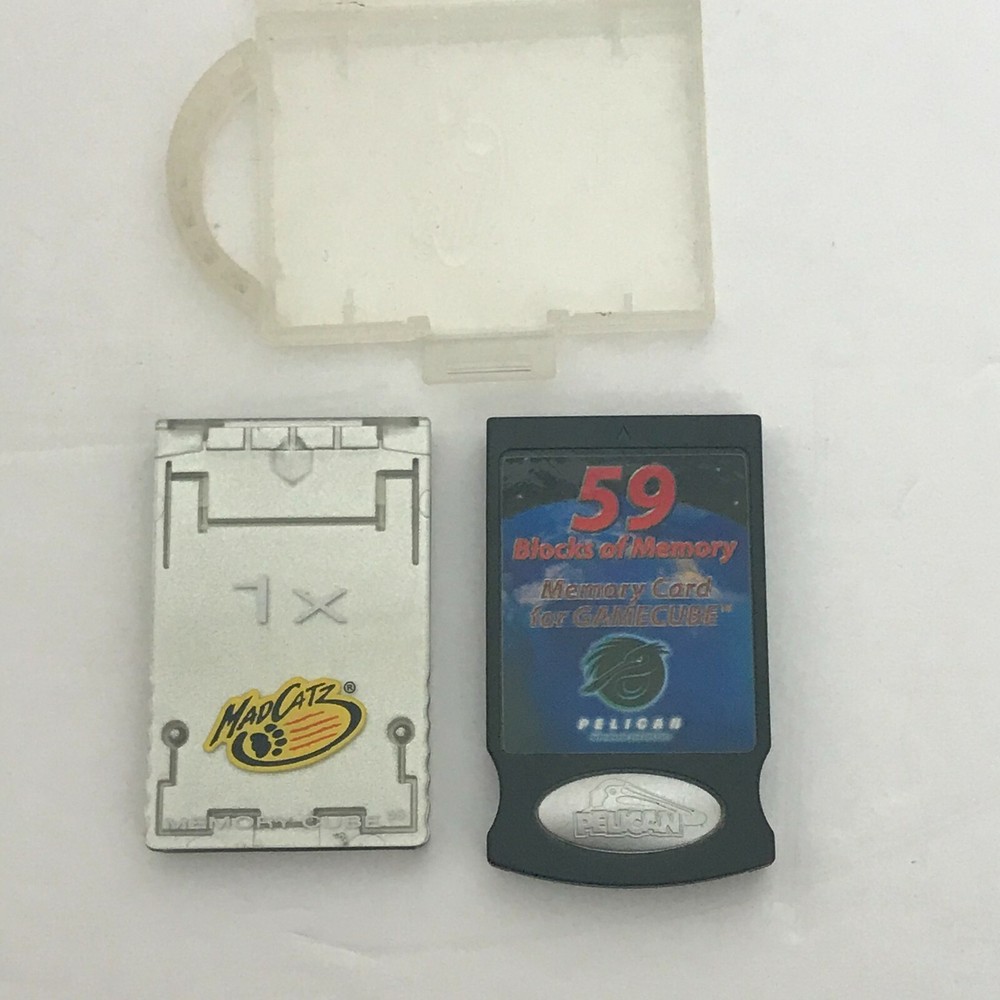 2 Nintendo GameCube Memory Cards with Protective Case