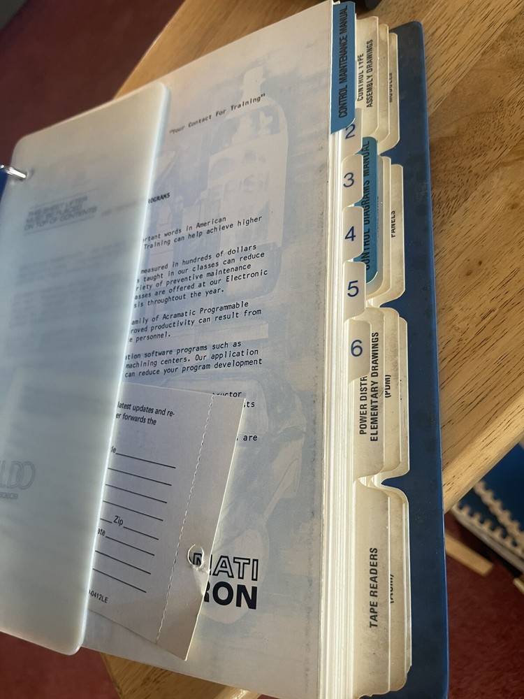 Cincinnati Milacron Acramatic 900MC/900TC CNC V2 Control Reference Manual Vol.1