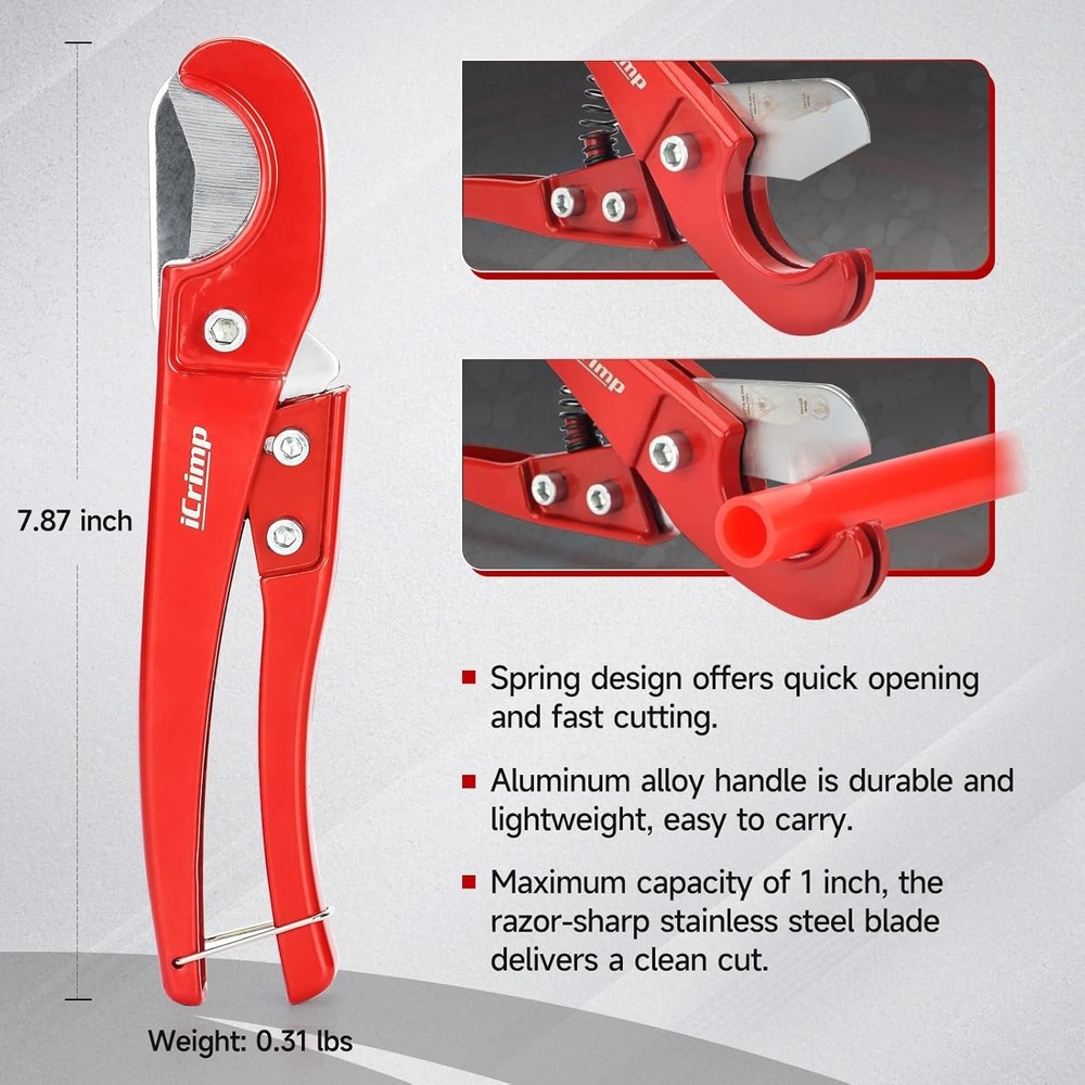 iCrimp Angle Head F1807 PEX Pipe Crimping Tool for Copper Rings