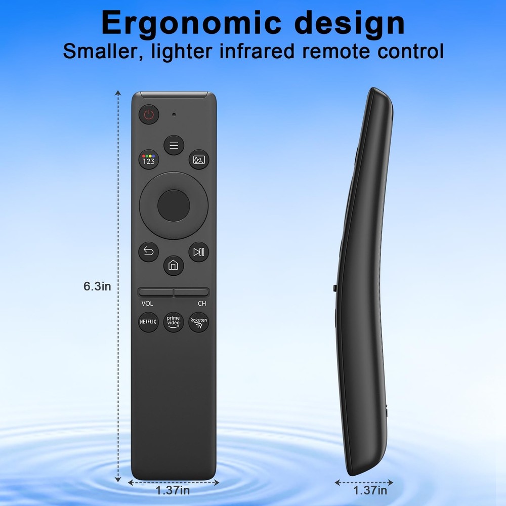 2 Pack Replacement for Samsung Smart TV Remote Control, Universal Black