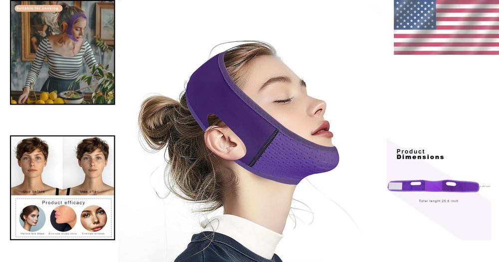 Reusable Chin Strap for Sleeping - Effective V Line Lifting Mask & Face Support