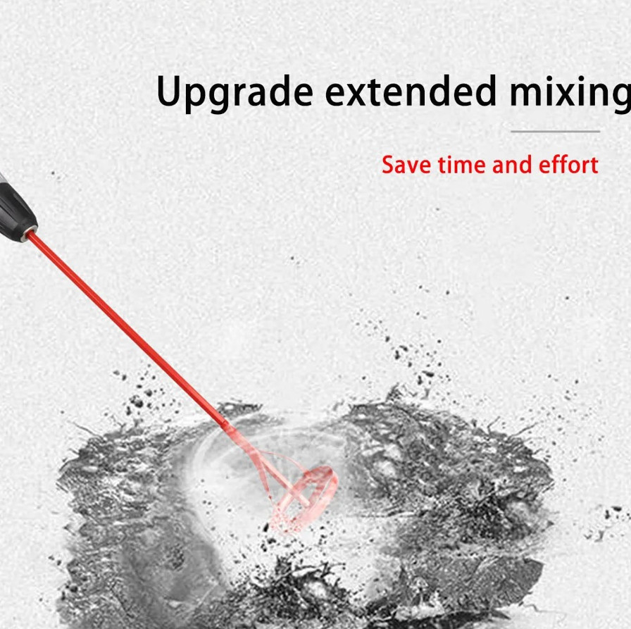1pc Hexagon Shaft Plaster Paint Mixer Paddle Rod for Drill Mortar Cement - NEW