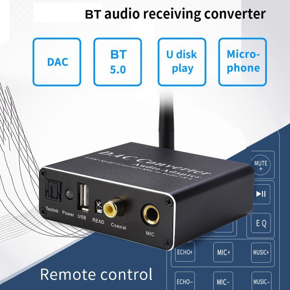 Audio adapter DAC Decoder With Bluetooth 5.0 Receiver Amplifier U-disk Player F