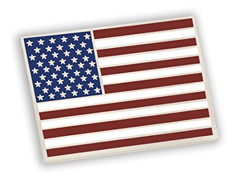 Forge American Flag Lapel Pin - Silver Plated Rectangle Bulk (1 Pin)
