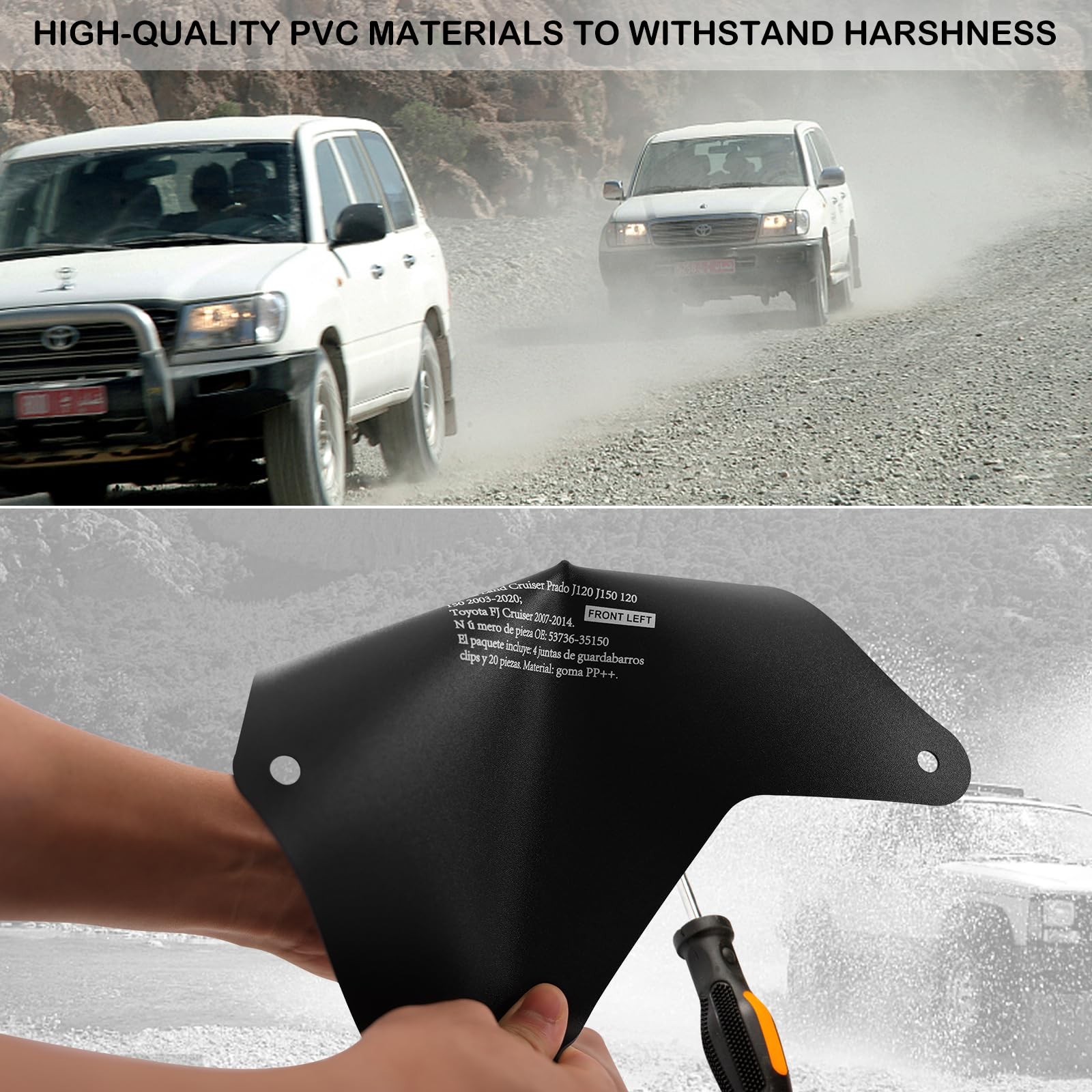 Toyota Tundra Sequoia Fender Liner Splash Guard 07-20 Wheel Well Set 53737-0C030