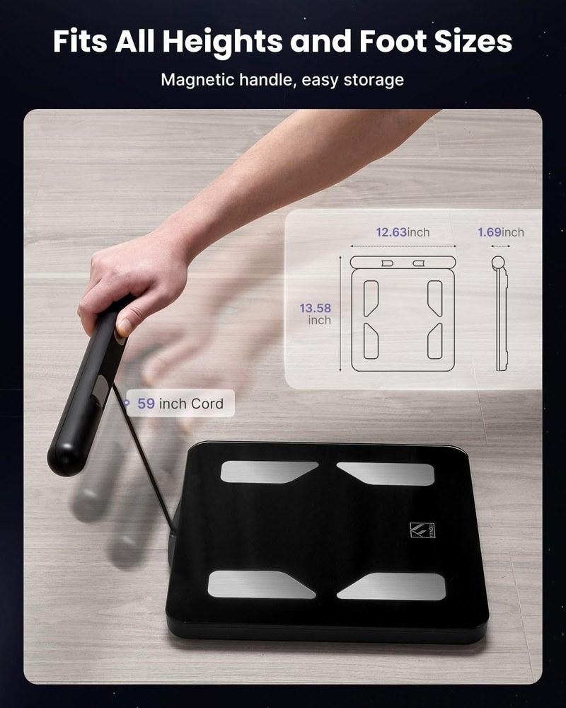 Upgraded 8-Electrode Body Composition Scale with Bluetooth