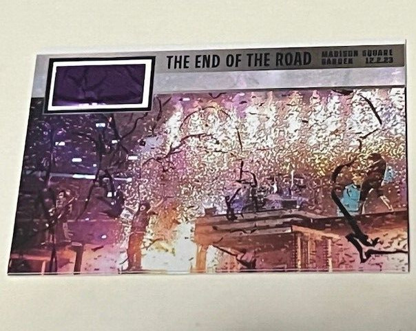 Kiss MSG End Of The Road Historical Artifact Card W Purple Streamer 12-2-2023