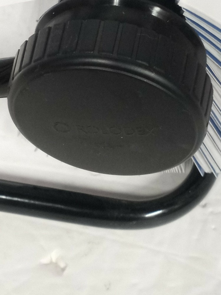 Rolodex Round Rotary File Black. 100% Complete. All Divider Tabs Present!