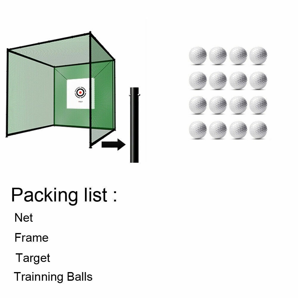 9.8ft Cube Golf Hitting Driving Cage Practice Net Training Aid Golf Target