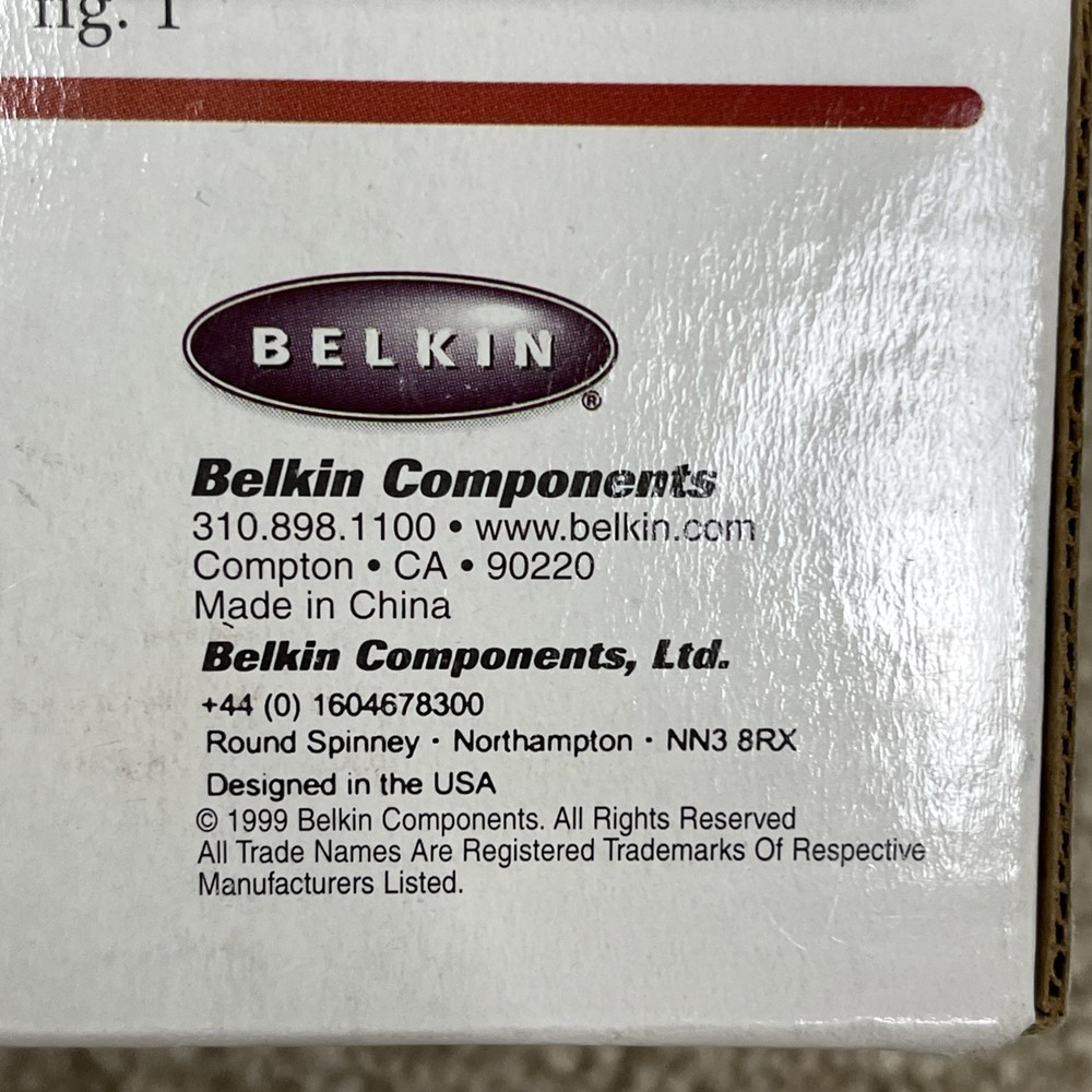 Belkin 4-Port Data Transfer data Switch Model F1B028E UNTESTED IN Original BOX
