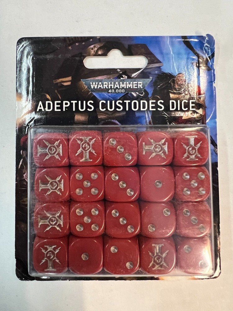 ADEPTUS CUSTODES Red & Gold Dice 40K Warhammer D6 NEW