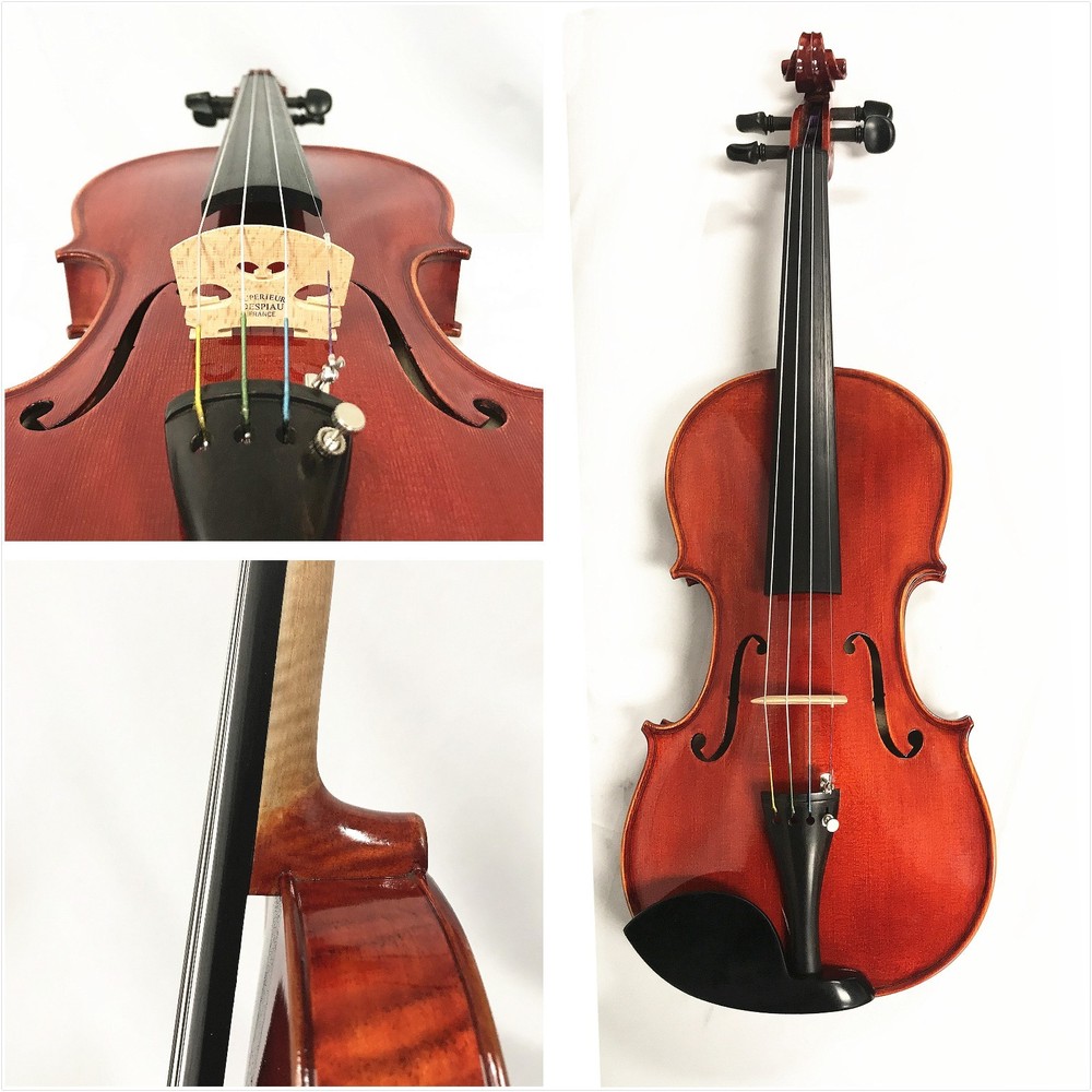 ADVANCED 4/4 SIZE VIOLIN, Dominant Strings + Despiau Bridge,DEEP & POWERFUL TONE