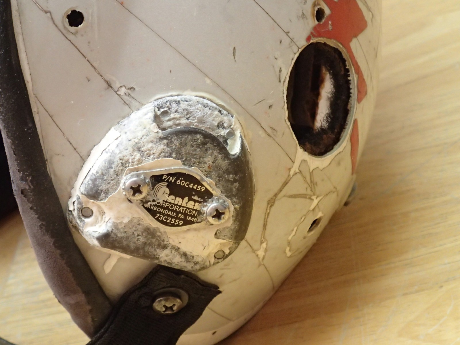 Gentex Vintage PRK-37/P Aircraft Flight Crew Helmet Incomplete Rough Estate Item