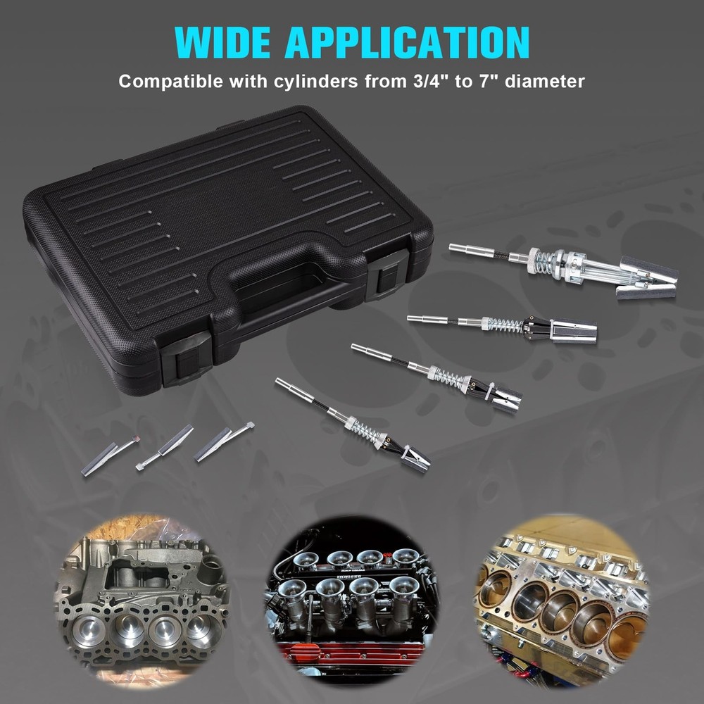 7PCS Engine Cylinder Hone Tool Set with Box, Adjustable Engine Cylinder Hone ...