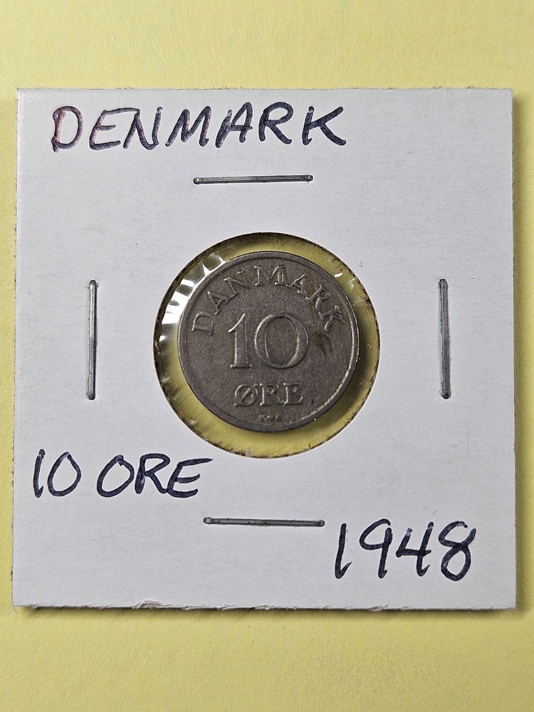 COINS - DENMARK - 10 ORE 1948