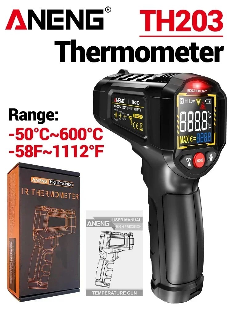 Infrared Thermometer LCD Digital Non-contact Laser IR Temperature Gun Temp Meter