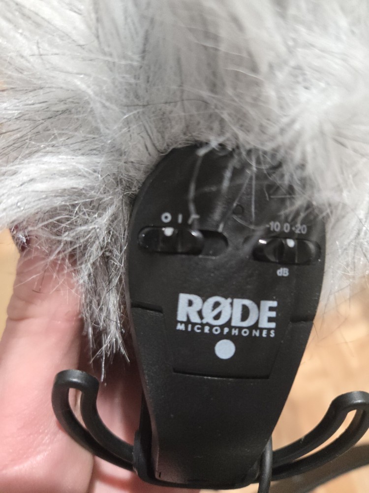 Rode Handheld/Stand-Held Microphone Black Gray with Furry Windscreen