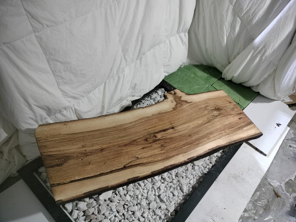 Oak bed foot bench