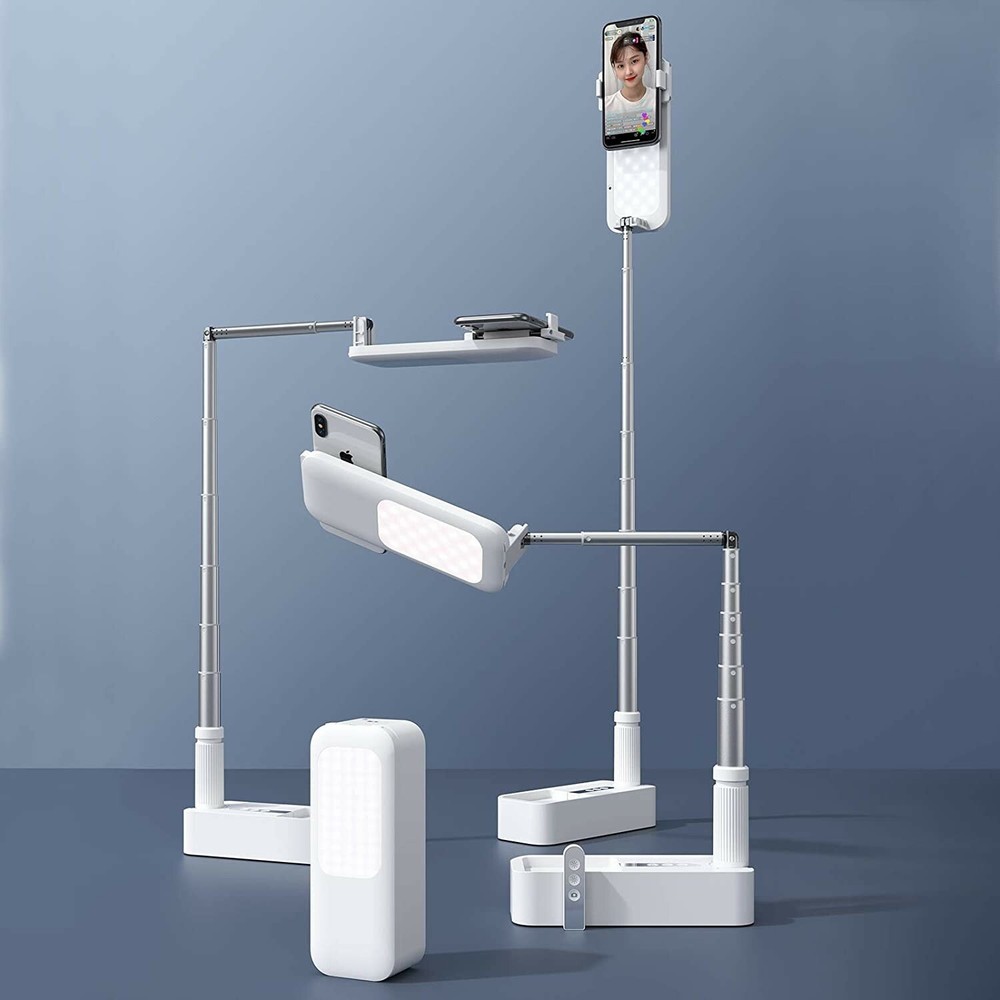 Portable Selfie Dimmable Light with Adjustable Metal Stand with Remote Control