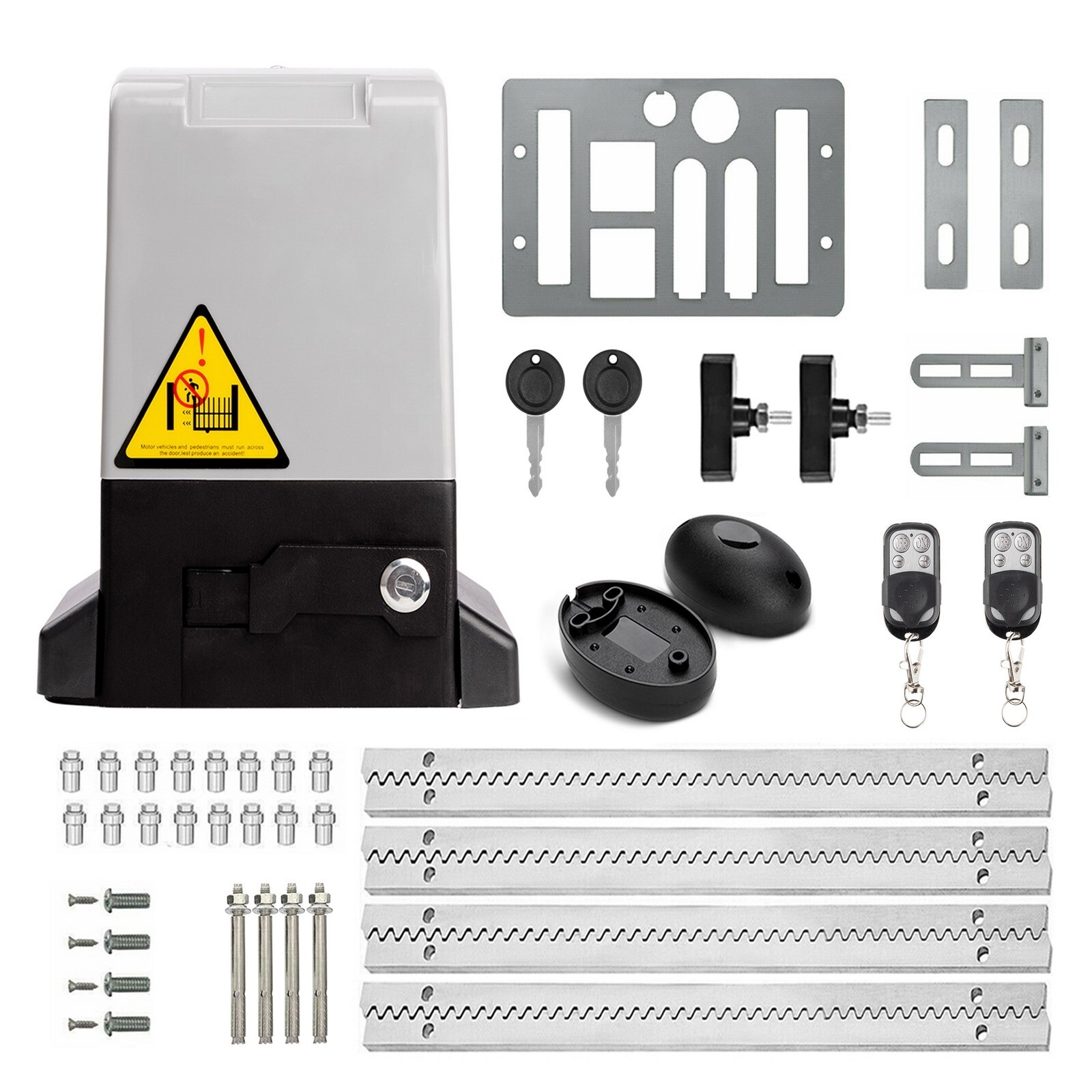 Blütezeit 5300lb Automatic Sliding Gate Opener Motor w/Remotes & Infrared Sensor