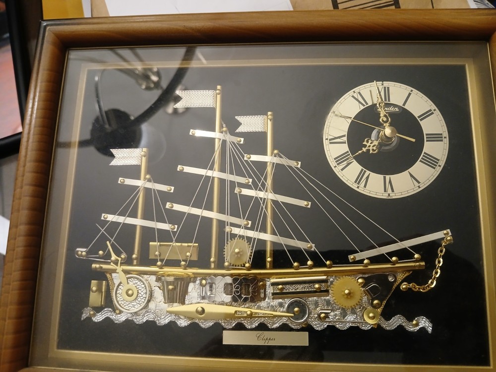 vintage Linden "Clipper" boat clock