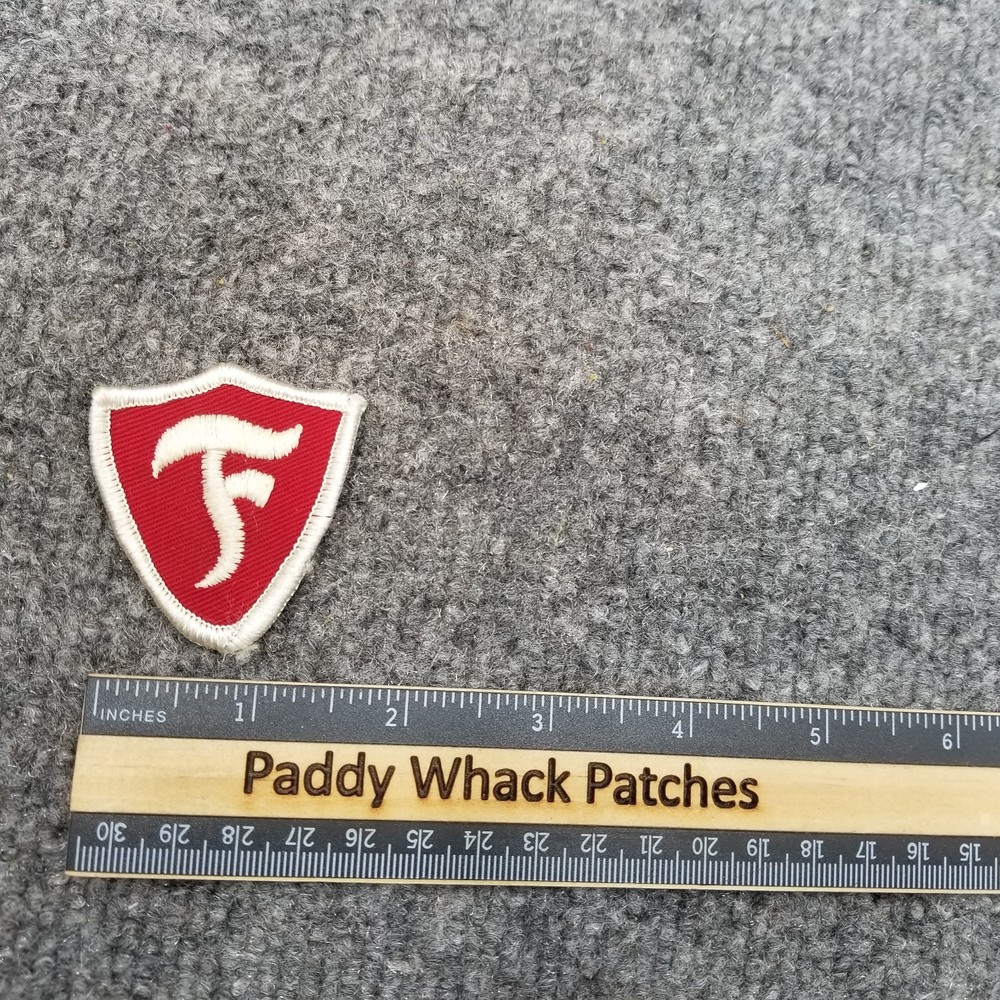 Vintage Firestone Patch Car Auto Shield 70s Stained U7