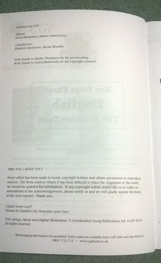 KS3 English The Practice Tests. CGP 2014 Paperback