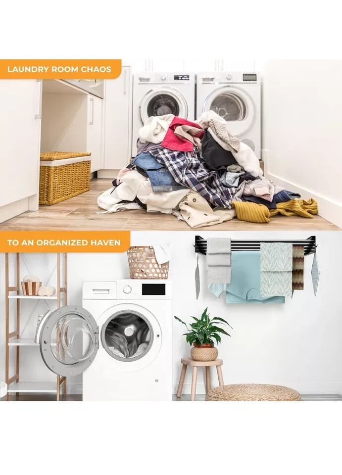 Wall Mounted Drying Rack - Clothes Drying Rack Wall Mounted - Collapsible