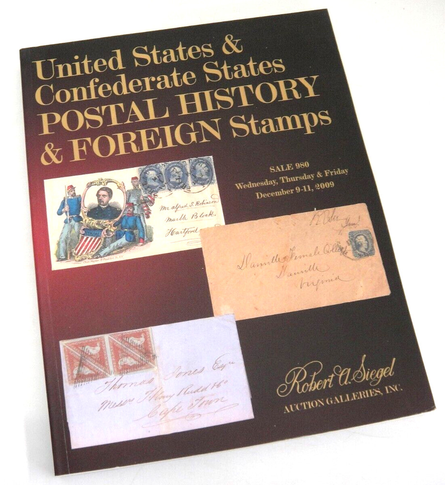 Siegel Auction Catalog Confederate States Postal History Military Mail Covers