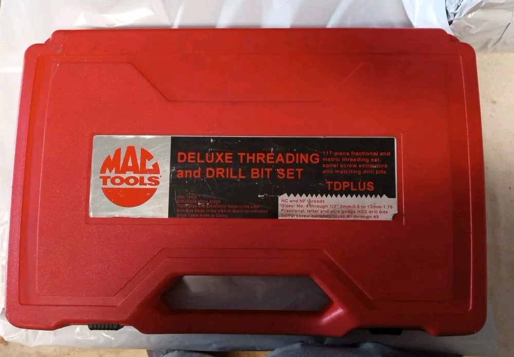 MAC Tools TDPLUS 117-Pc Deluxe Threading Set - Standard & Metric - INCOMPLETE
