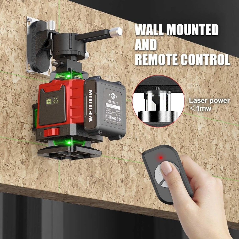 Laser Level with Tripod, Self Leveling Laser Level 4x360°