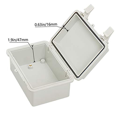 IP65 Waterproof ABS Plastic Electrical Box - Hinged Shell, 5.9" x 3.9" x 2.8"