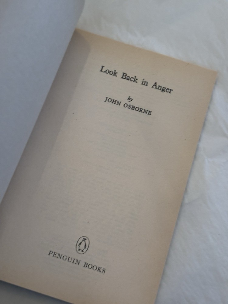 LOOK BACK IN ANGER John Osborne - Penguin Plays SCRIPT