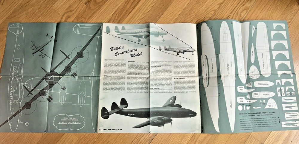 1944 LOCKHEED CONSTELLATION MODEL PLANS