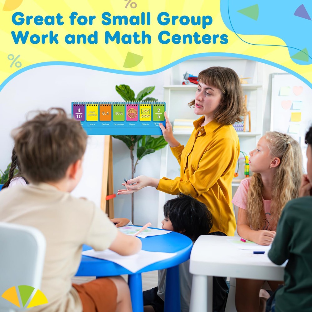 Fraction Circles Manipulatives Math Flip Chart Classroom