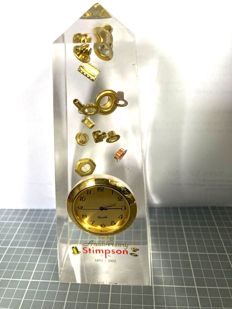 Stimpson - Grommets & Washers Acrylic Desk Clock