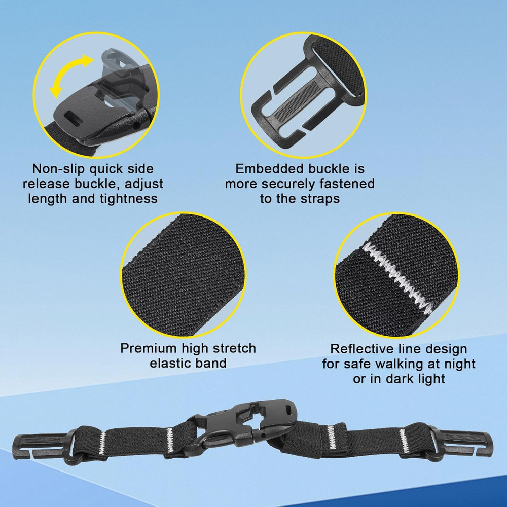 Backpack Chest Strap Add On, Elastic Backpack Sternum Strap, Heavy Duty Adjustab
