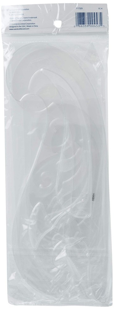 French Curve Ruler Set 4pcs Plastic Drawing Template Drafting Tools