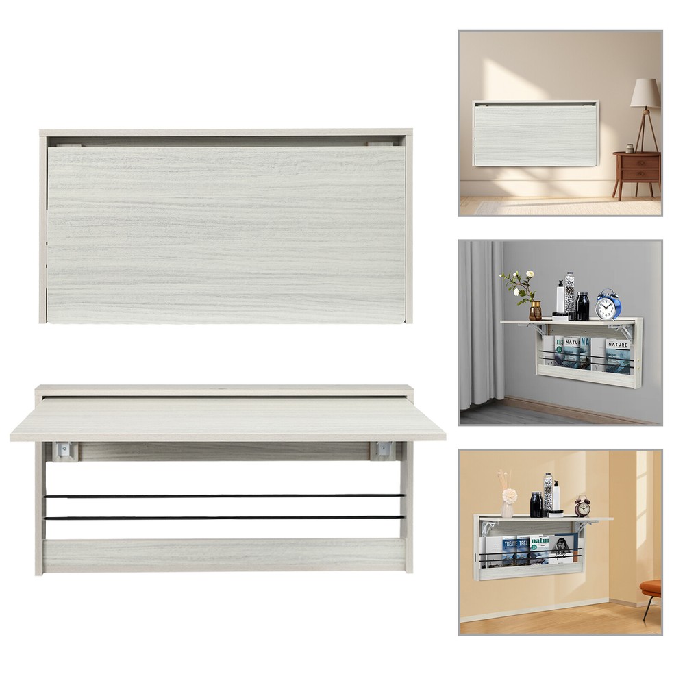 Wall Mounted Folding Table Light Gray Fold Down Table Wall Mounted Home