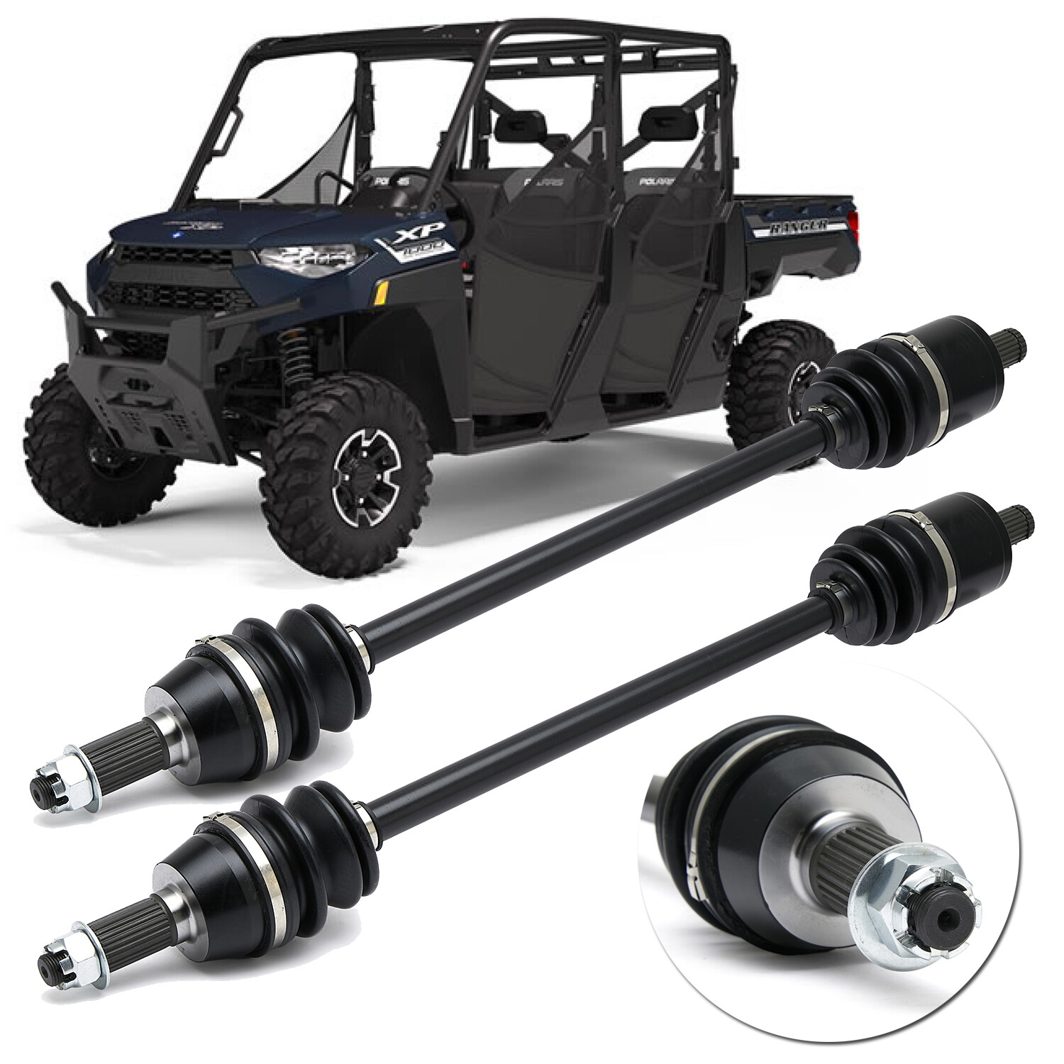 Front Right And Left CV Joint Axle Set for Polaris Ranger XP 900 2013-2019