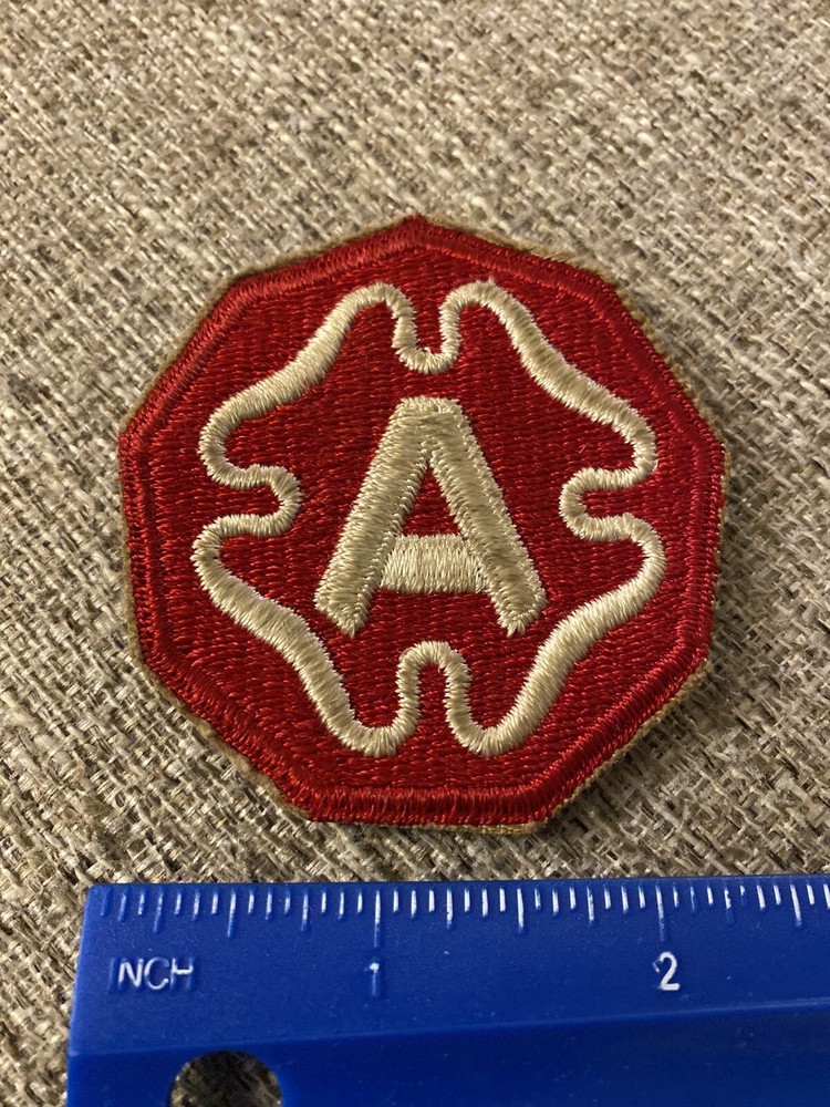 US Army 9th Army White A Patch INV8436