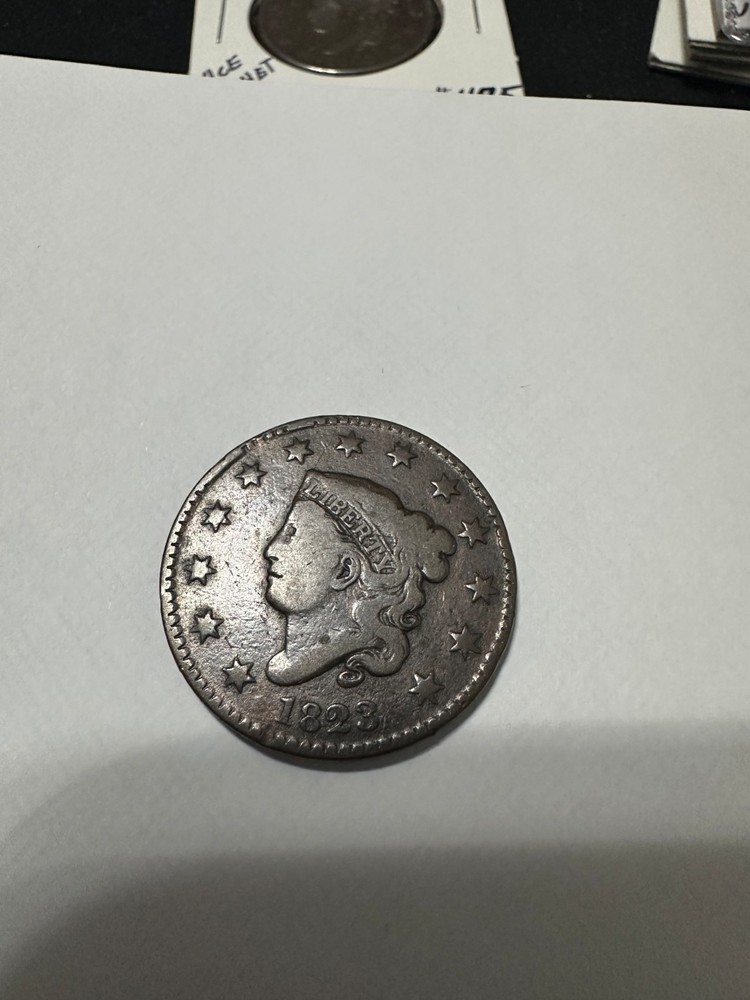 1823 large cent VG~~F