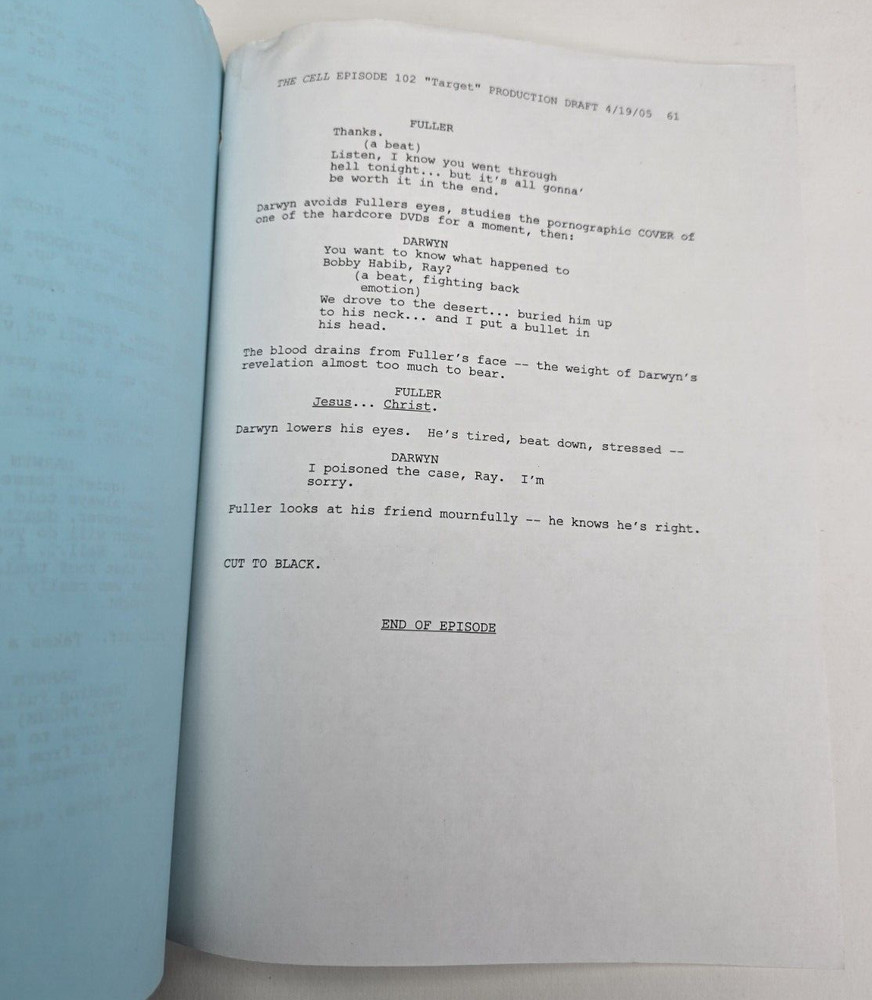 SLEEPER CELL / Ethan Reiff 2005 TV Script, Michael Ealy & Oded Fehr "Target"