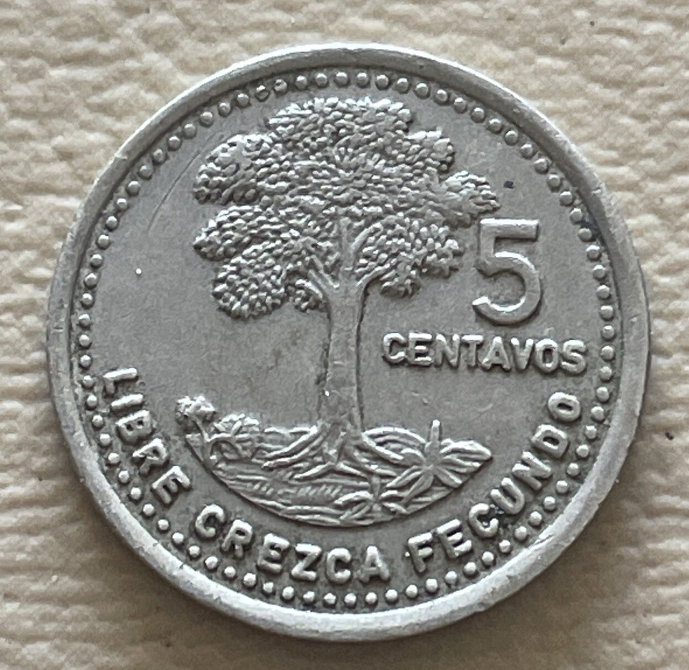 GUATEMALA 1993 5 CENTAVOS VERY NICE CONDITION L75